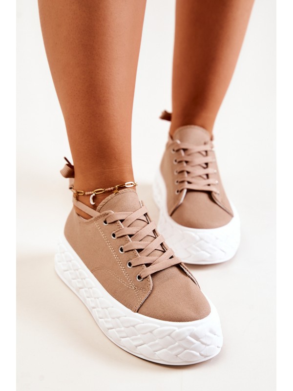 Sneakers On A Massive Platform Beige Suzane
