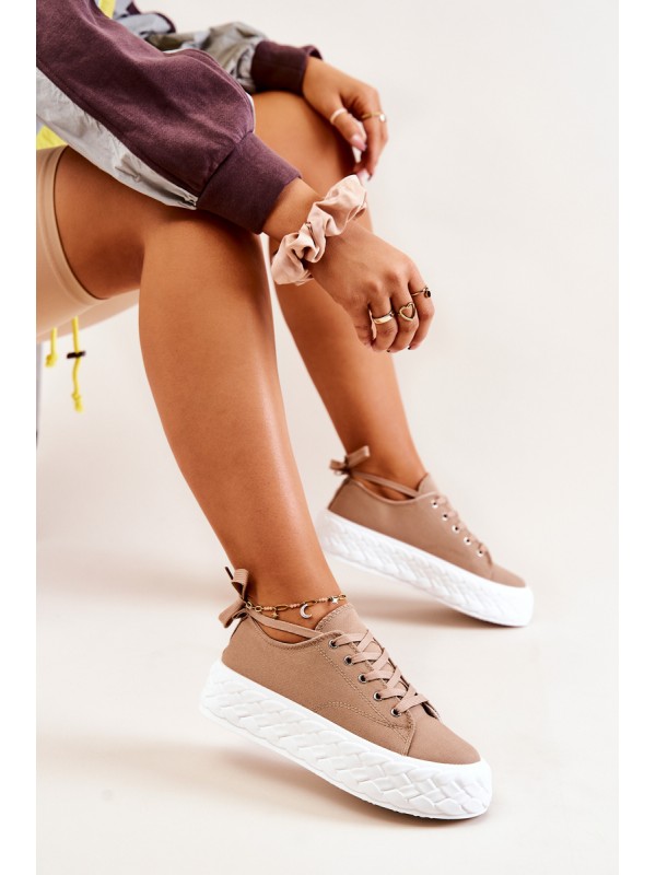 Sneakers On A Massive Platform Beige Suzane