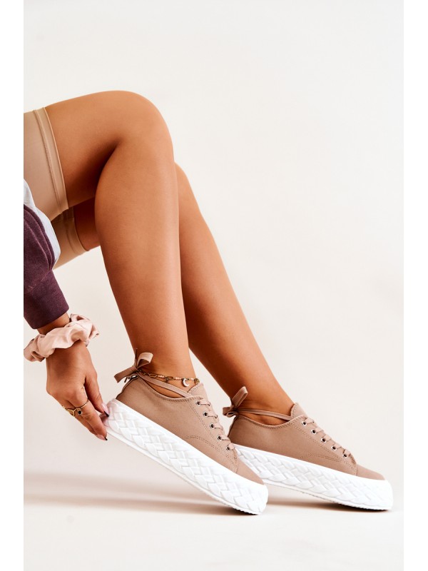 Sneakers On A Massive Platform Beige Suzane