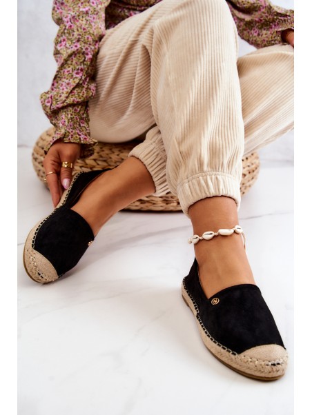 Women's Suede Espadrilles Black Joaquin