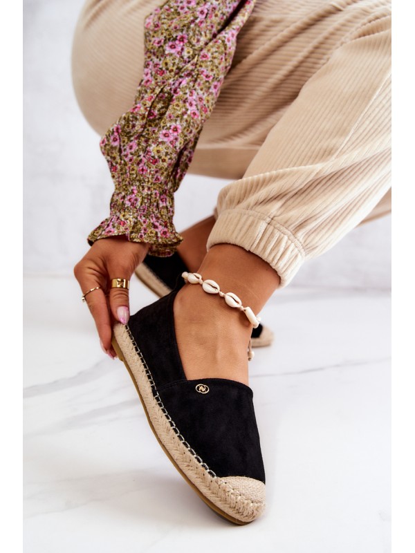 Women's Suede Espadrilles Black Joaquin
