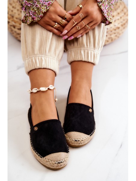 Women's Suede Espadrilles Black Joaquin