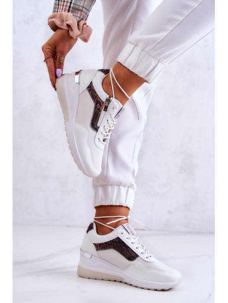 Women's Sneakers On Wedge Cross Jeans JJ2R4028C White