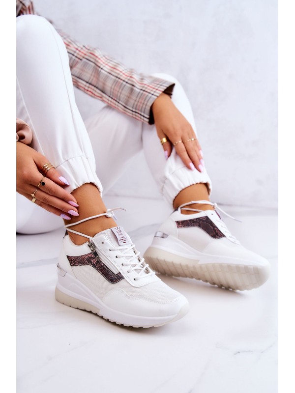 Women's Sneakers On Wedge Cross Jeans JJ2R4028C White