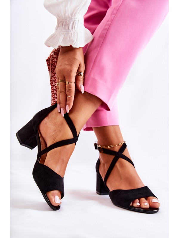 Women's Sandals On High Heel Sergio Leone SK825 Black 2