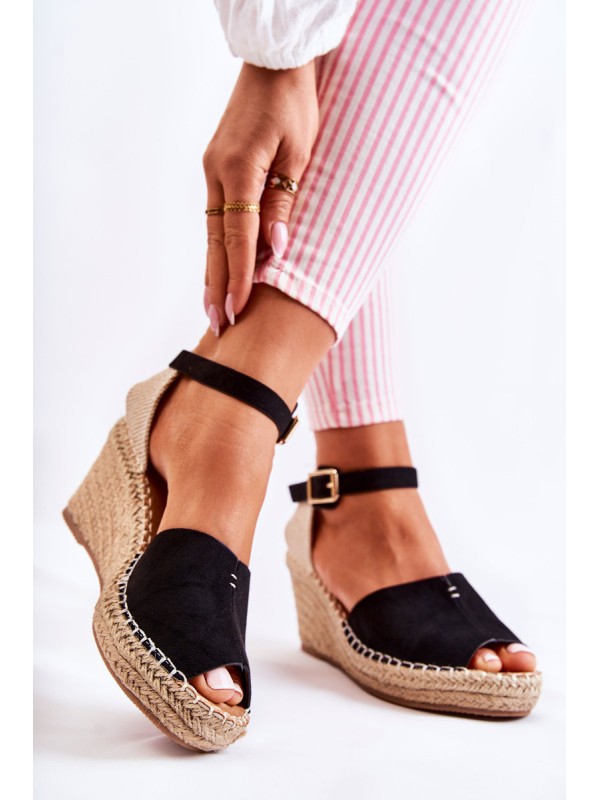 Comfortable Women's Sandals On Wedge Black Dellia 2