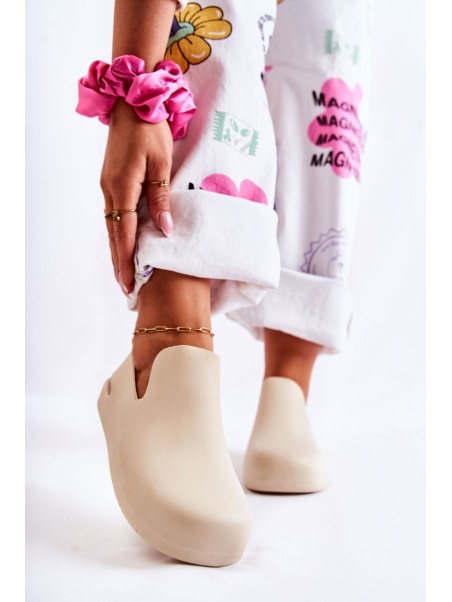 Fashionable Rubber Clogs Light beige Meriko