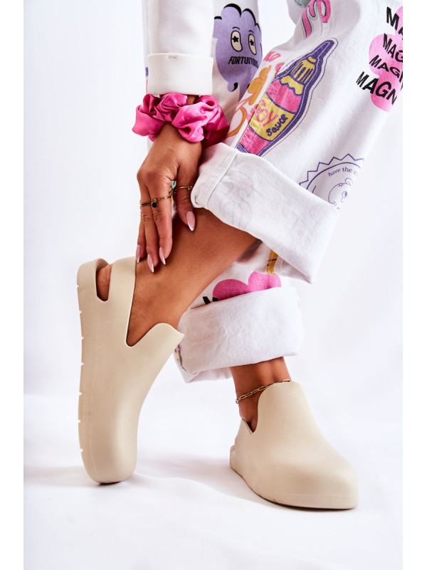 Fashionable Rubber Clogs Light beige Meriko
