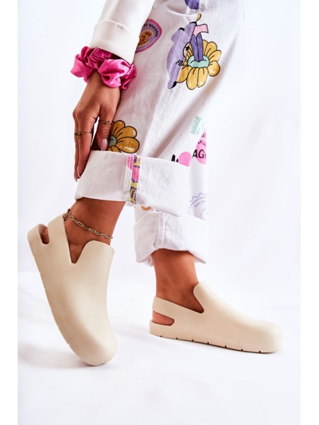 Fashionable Rubber Clogs Light beige Meriko