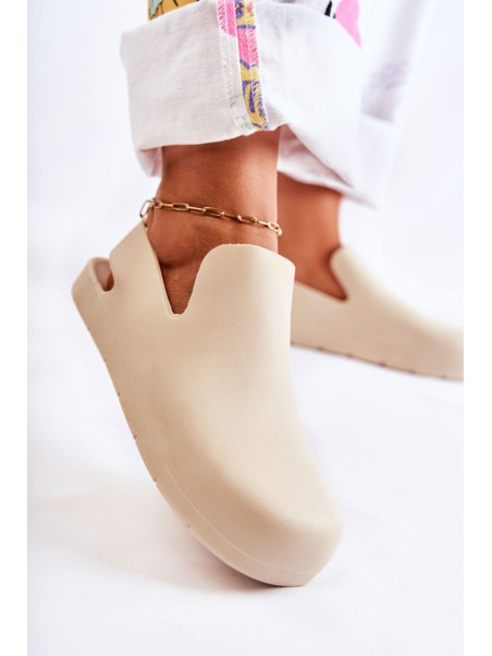 Fashionable Rubber Clogs Light beige Meriko