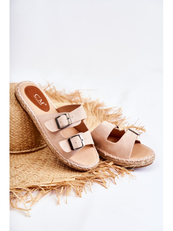 Classic Suede Women's Slippers Beige Casilda