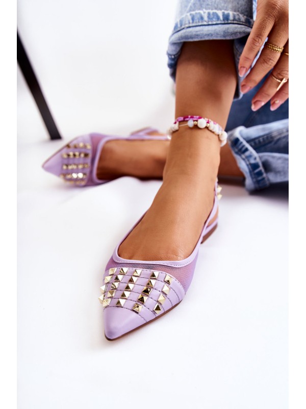 Women's Ballerinas With Studs Purple Kinley