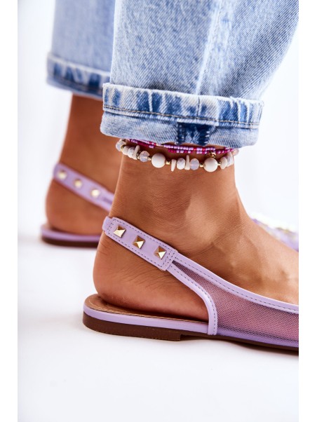 Women's Ballerinas With Studs Purple Kinley