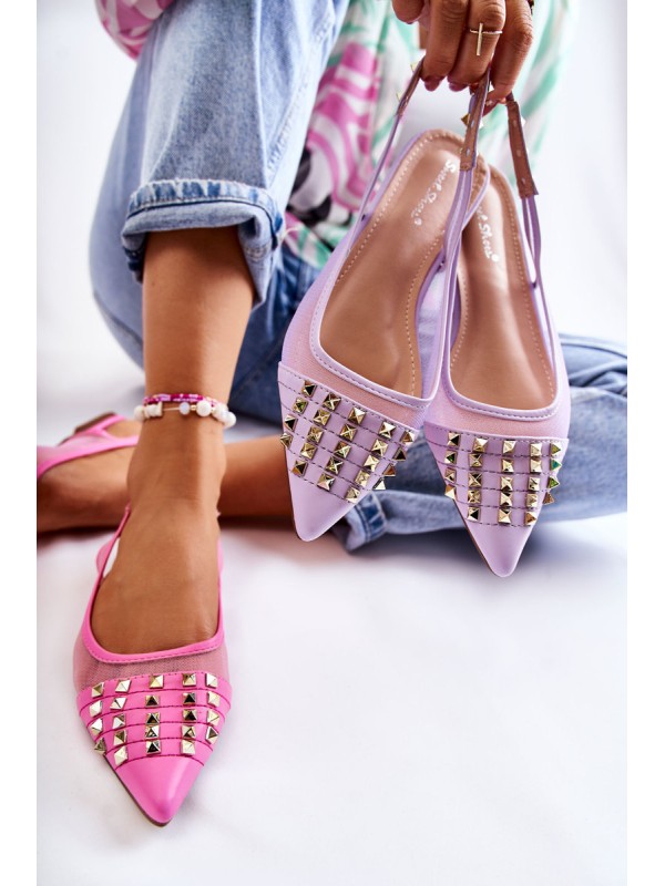Women's Ballerinas With Studs Purple Kinley