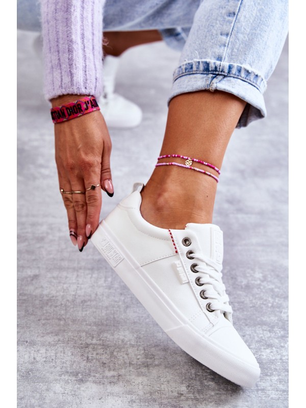 Women's Low Leather Sneakers Big Star KK274005 White