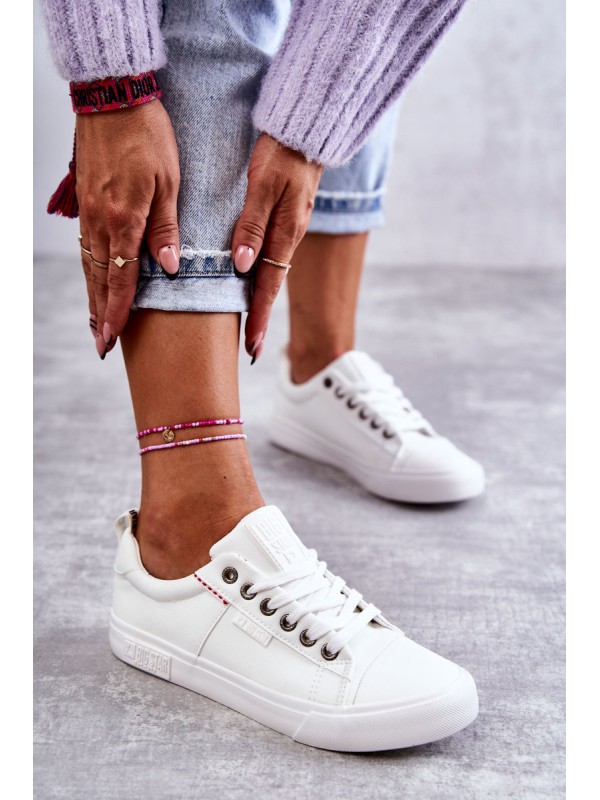Women's Low Leather Sneakers Big Star KK274005 White