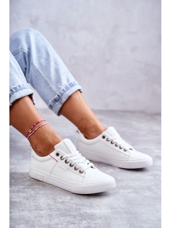 Women's Low Leather Sneakers Big Star KK274005 White