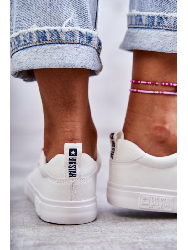 Women's Low Leather Sneakers Big Star KK274005 White