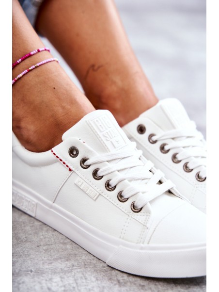 Women's Low Leather Sneakers Big Star KK274005 White