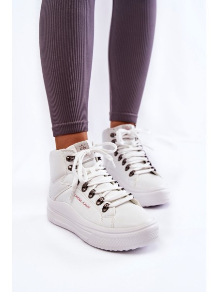 Women's High Sneakers Cross Jeans KK2R4028C White