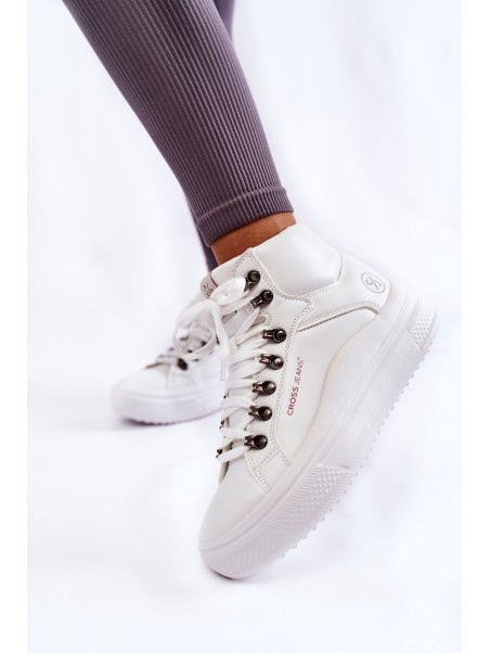 Women's High Sneakers Cross Jeans KK2R4028C White