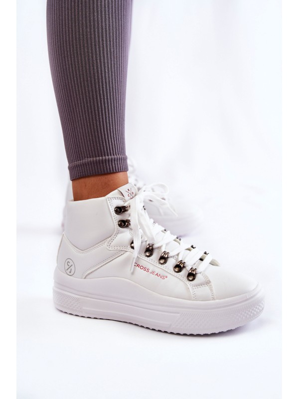 Women's High Sneakers Cross Jeans KK2R4028C White