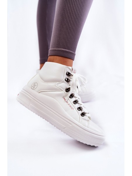 Women's High Sneakers Cross Jeans KK2R4028C White