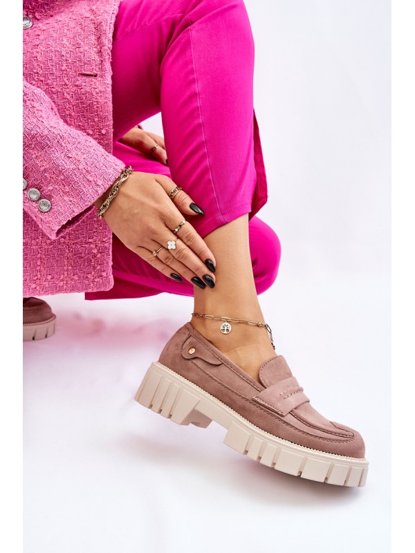 Women's Suede Slip-On Shoes Light Brown Fiorell