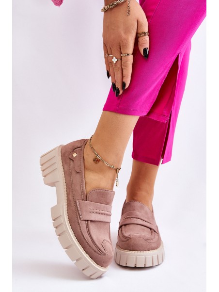 Women's Suede Slip-On Shoes Light Brown Fiorell