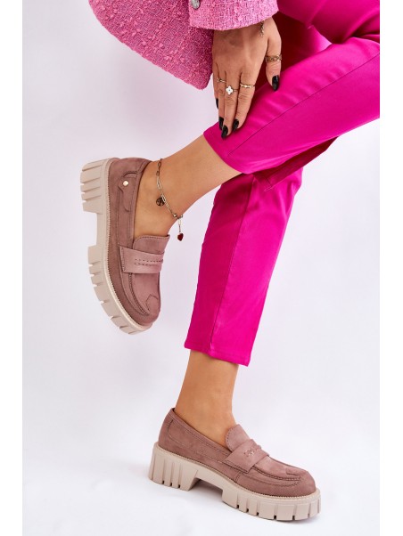 Women's Suede Slip-On Shoes Light Brown Fiorell