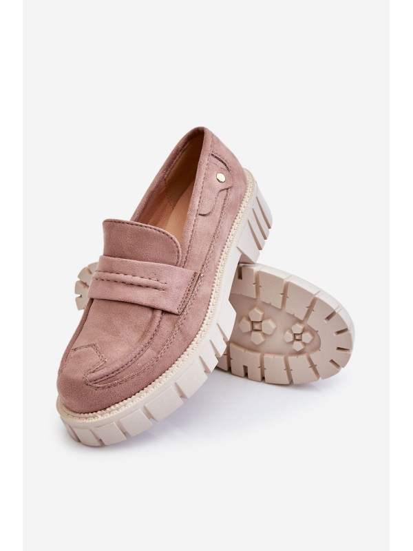 Women's Suede Slip-On Shoes Light Brown Fiorell