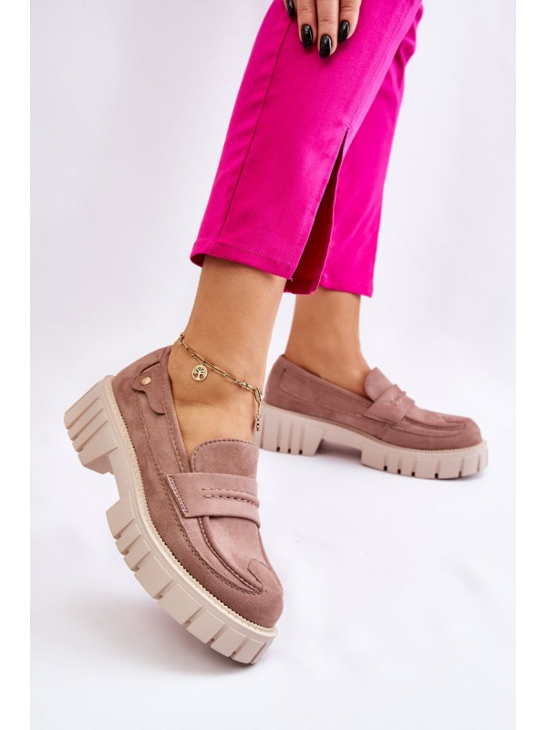 Women's Suede Slip-On Shoes Light Brown Fiorell