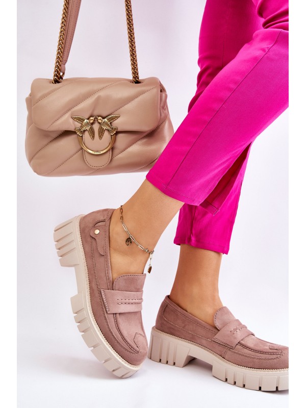 Women's Suede Slip-On Shoes Light Brown Fiorell