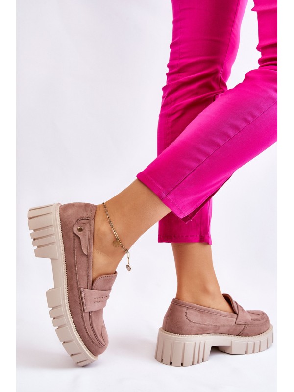 Women's Suede Slip-On Shoes Light Brown Fiorell