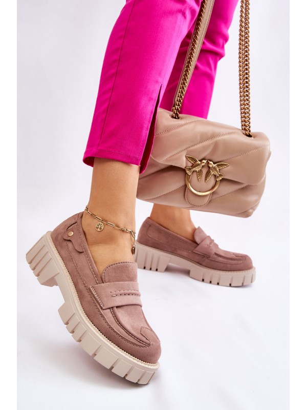 Women's Suede Slip-On Shoes Light Brown Fiorell