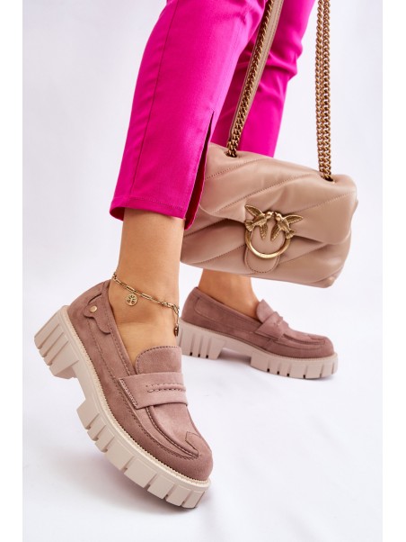 Women's Suede Slip-On Shoes Light Brown Fiorell