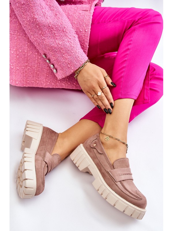 Women's Suede Slip-On Shoes Light Brown Fiorell
