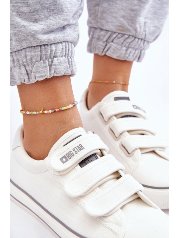 Classic Velcro Fabric Sneakers Big Star LL274A203 White