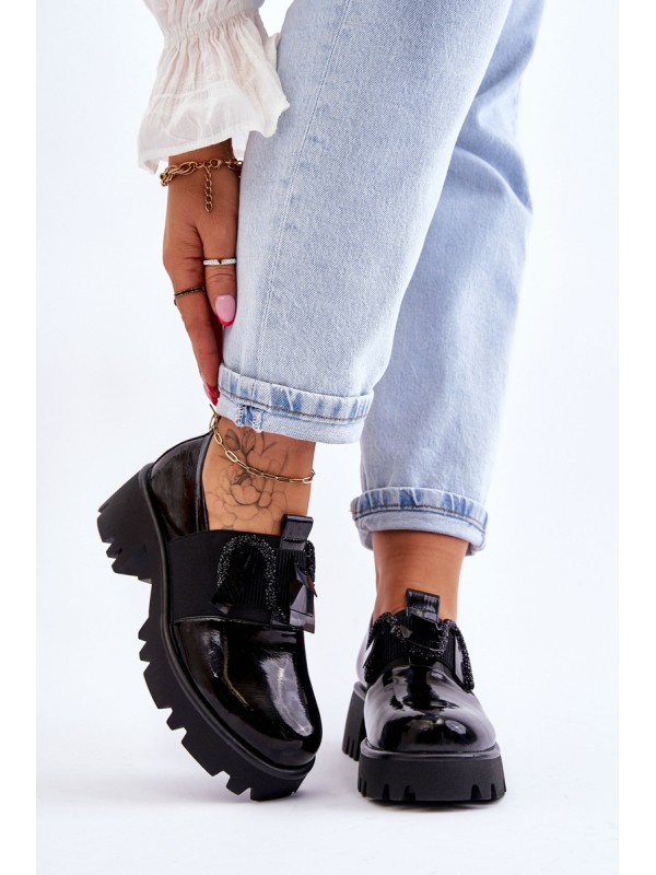 Lacquered Shoes With Ornaments Black Keily 2
