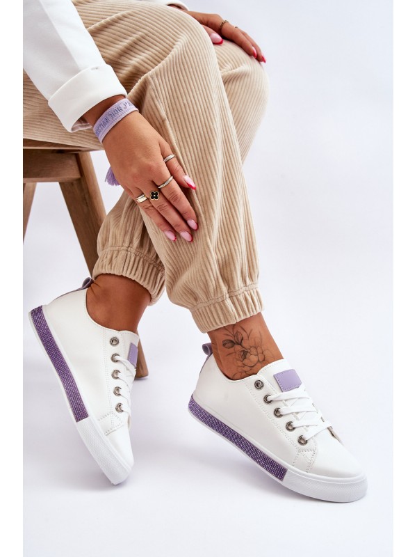 Women's Low Sneakers With Jets White-Violet Demira