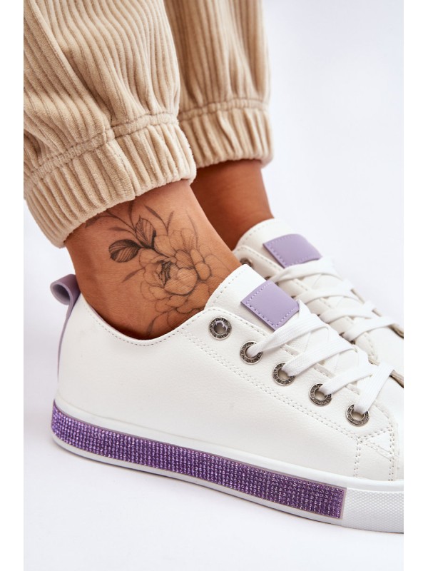 Women's Low Sneakers With Jets White-Violet Demira