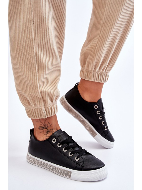 Women's Low Sneakers With Jets Black and white Demira 2