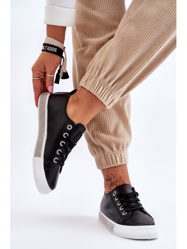 Women's Low Sneakers With Jets Black and white Demira
