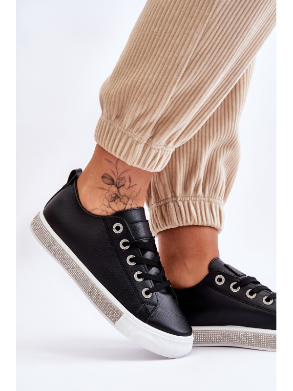 Women's Low Sneakers With Jets Black and white Demira