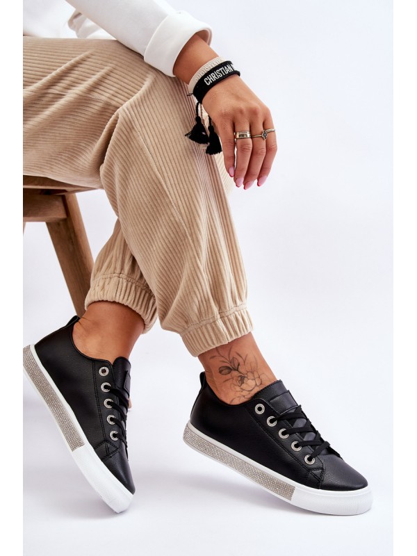 Women's Low Sneakers With Jets Black and white Demira
