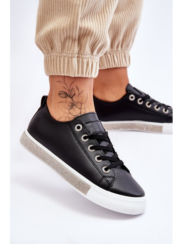Women's Low Sneakers With Jets Black and white Demira