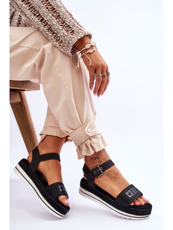 Women's Comfortable Big Star Platform Sandals LL274870 Black