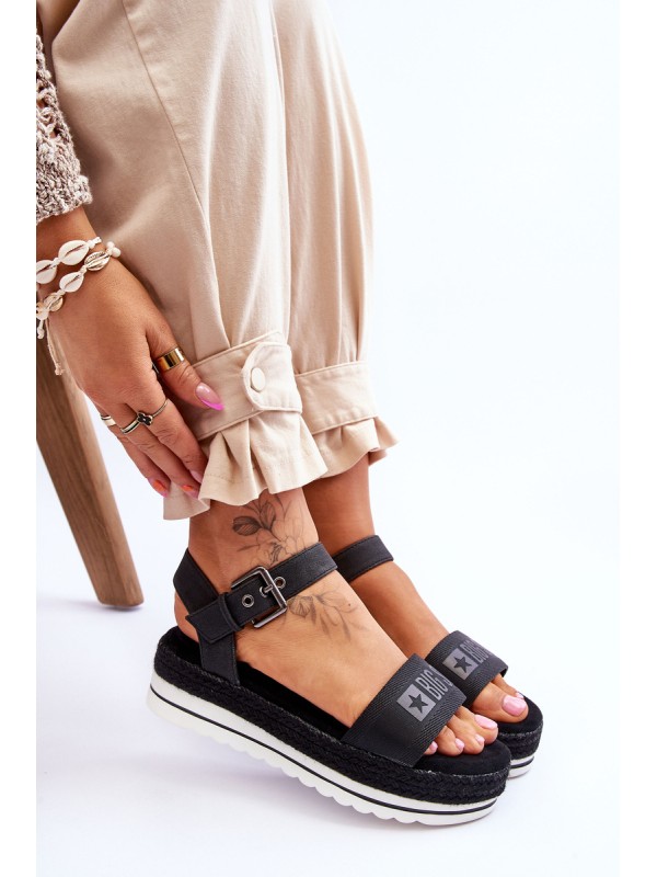 Women's Comfortable Big Star Platform Sandals LL274870 Black