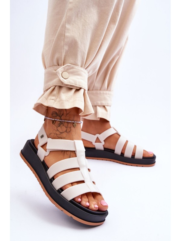 ZAXY Women's Vegan Velcro Sandals JJ285015 Light beige