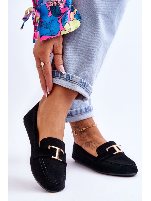 Classic Slip On Loafers Black Carly